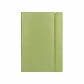 Libreta liderpapel simil piel a6 120 hojas 70g/m2 horizontal sin margen verde