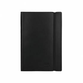 Libreta liderpapel simil piel a6 120 hojas 70g/m2 horizontal sin margen negro