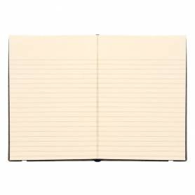 Libreta liderpapel simil piel a6 120 hojas 70g/m2 horizontal sin margen negro