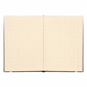 Libreta liderpapel simil piel a5 120 hojas 70g/m2 cuadro 4mm sin margen negro