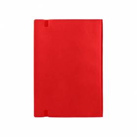 Libreta liderpapel simil piel a5 120 hojas 70g/m2 cuadro 4mm sin margen rojo