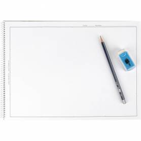 Bloc dibujo liderpapel escolar espiral 230x325mm 20 hojas 90 gr/m2 con recuadro