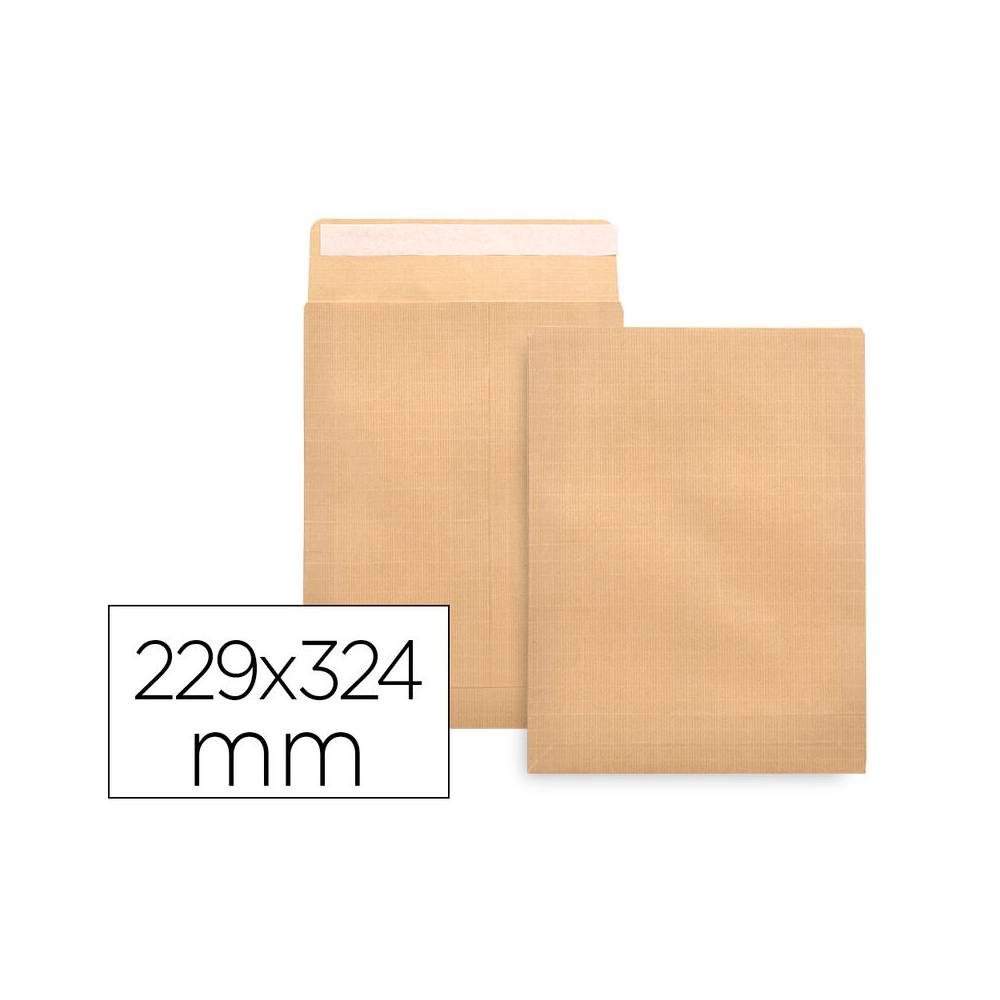 Sobre liderpapel bolsa n.7 kraft din c4 229x324 mm tira de silicona caja de 250 unidades