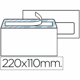 Sobre liderpapel n.3 blanco din americano ventana derecha 110x220mm tira de silicona system open caja de 500 unidad