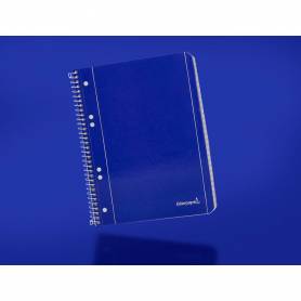 Cuaderno espiral liderpapel a5 micro serie azul tapa blanda 80h 75 gr horizontal 6 taladros azul