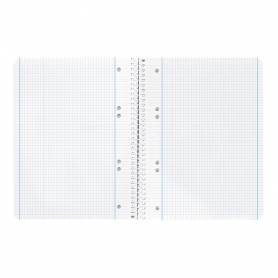 Cuaderno espiral liderpapel a5 micro serie azul tapa blanda 80h 75 gr cuadro5mm 6 taladros azul