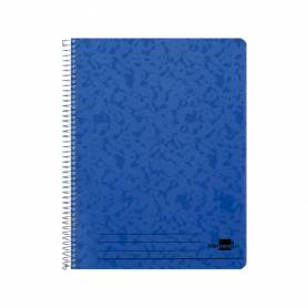 Cuaderno espiral liderpapel folio 100h cuadro 4mm tapa azul con margen 70 gr