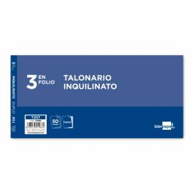 Talonario liderpapel inquilinato 3/fº original y copia t207 con codiciones e i.v.a.