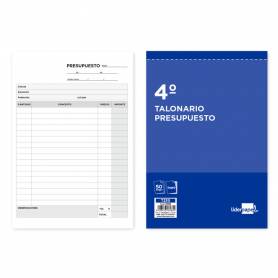 Talonario liderpapel presupuesto cuarto original y copia t230