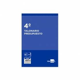 Talonario liderpapel presupuesto cuarto original y copia t230