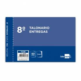 Talonario liderpapel entregas 8º original y copia t228 apaisado