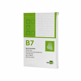 Bloc notas liderpapel cuadro 4mm b7 80 hojas 60g/m2 perforado