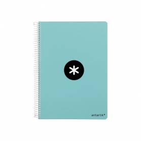 Cuaderno espiral liderpapel a4 micro antartik tapa dura 80h 100 gr cuadro 5mm sin bandas 4 taladros color menta