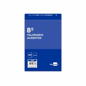 Talonario liderpapel ausentes octavo original 103