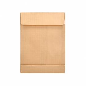 Sobre liderpapel bolsa fuelle kraft 280x365x30mm solapa tirade silicona papel 120 gr caja de 50 unidades