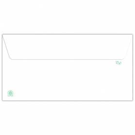 Sobre liderpapel blanco 115x225 mm solapa tira de silicona papel reciclado 90 gr caja de 500 unidades