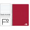 Cuaderno espiral liderpapel folio write tapa blanda 80h 60gr horizontal con margen color rojo - EW04