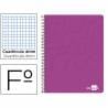 Cuaderno espiral liderpapel folio write tapa blanda 80h 60gr cuadro 4mm con margen color rosa - BF97