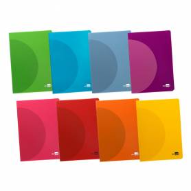 Libreta liderpapel 360 tapa de plastico a4 48 hojas 90g/m2 cuadro 3 mm con margen colores surtidos