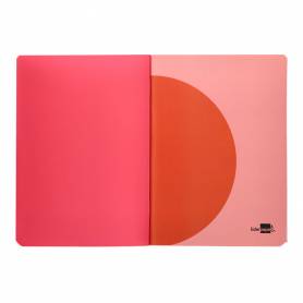 Libreta liderpapel 360 tapa de plastico a4 48 hojas 90g/m2 horizontal con margen colores surtidos