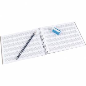 Bloc musica liderpapel pentagrama 3mm cuarto 20 hojas 100g/m2