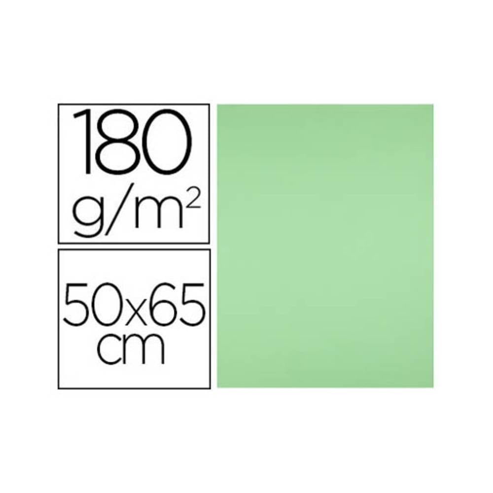 Cartulina liderpapel 50x65 cm 180g/m2 verde hierba paquete de 25 hojas