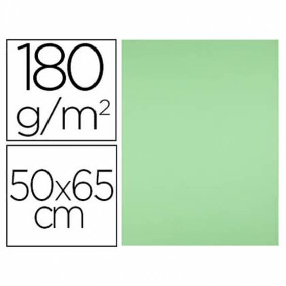 Cartulina liderpapel 50x65 cm 180g/m2 verde hierba paquete de 25 hojas