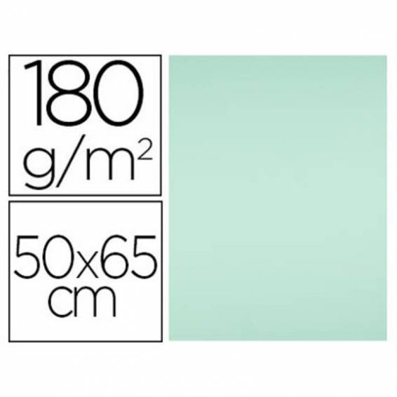 Cartulina liderpapel 50x65 cm 180g/m2 verde paquete de 25 hojas