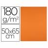 Cartulina liderpapel 50x65 cm 180g/m2 naranja paquete de 25 - CX65