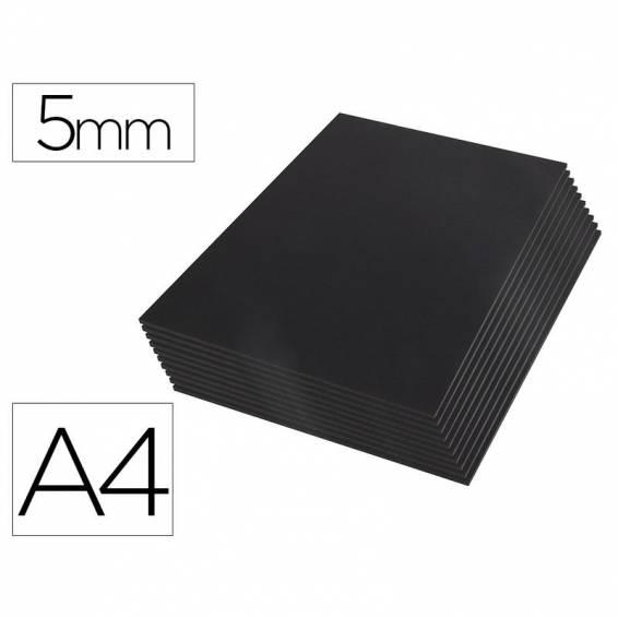 Carton pluma liderpapel negro doble cara din a4 espesor 5 mm