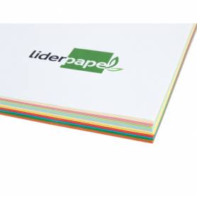 Papel color liderpapel a3 80gr 10 colores surtidos paquete 100 hojas