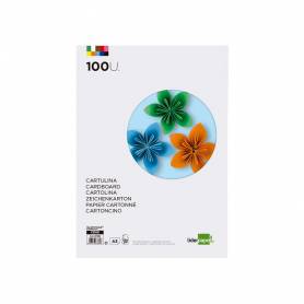 Cartulina liderpapel a3 180g/m2 10 colores surtidos paquete 100 hojas