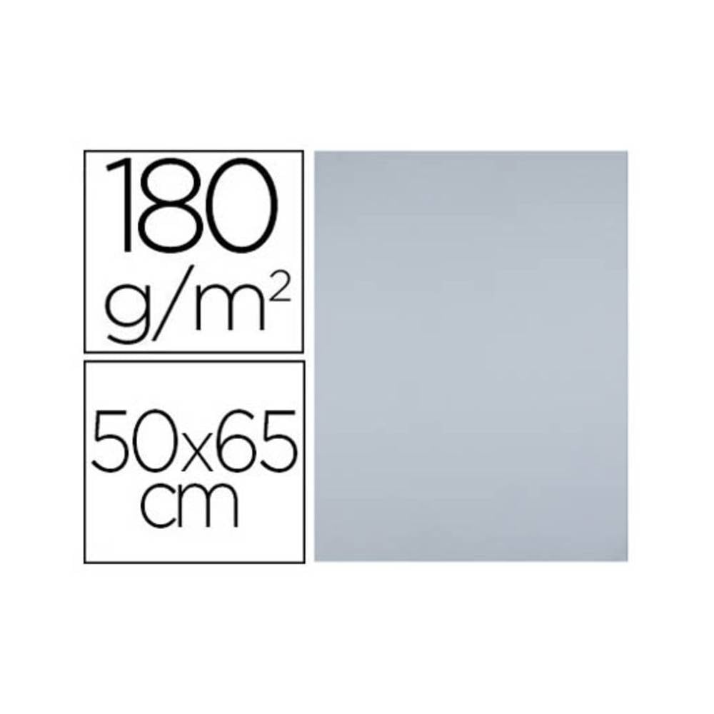 Cartulina liderpapel 50x65 cm 180 gr gris paquete de 25 hojas