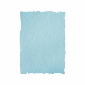 Papel color liderpapel pergamino con bordes a4 165gr azul pack de 25 hojas