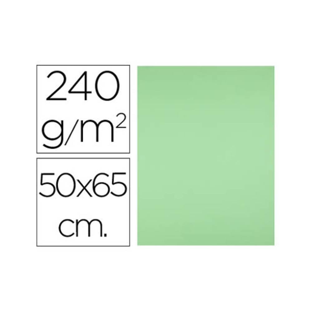 Cartulina liderpapel 50x65 cm 240g/m2 verde hierba paquete de 25 hojas