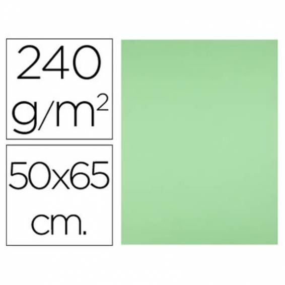 Cartulina liderpapel 50x65 cm 240g/m2 verde hierba paquete de 25 hojas