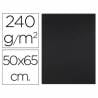 Cartulina liderpapel 50x65 cm 240g/m2 negro paquete de 25 unidades - CX92