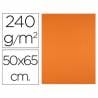 Cartulina liderpapel 50x65 cm 240g/m2 naranja paquete de 25 unidades - CX90