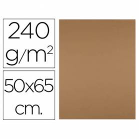 Cartulina liderpapel 50x65 cm 240g/m2 marron escolar paquete de 25 hojas