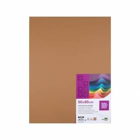 Cartulina liderpapel 50x65 cm 240g/m2 marron escolar paquete de 25 hojas