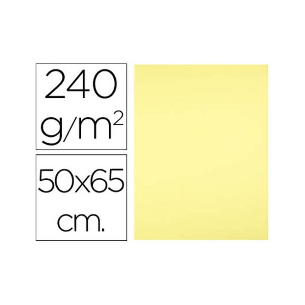 Cartulina liderpapel 50x65 cm 240g/m2 amarillo medio paquete de 25 hojas