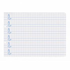 Recambio liderpapel cuarto apaisado pautaguia 100 hojas 75 g cuadriculado pautado 8 mm con margen 2 taladros