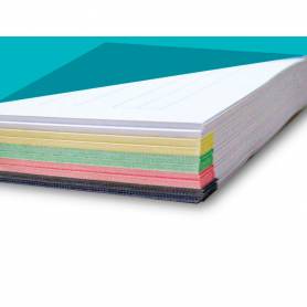 Recambio liderpapel a4 120 hojas 80g/m2 cuadro 5mm sin margen 4 taladros bandas de 5 colores