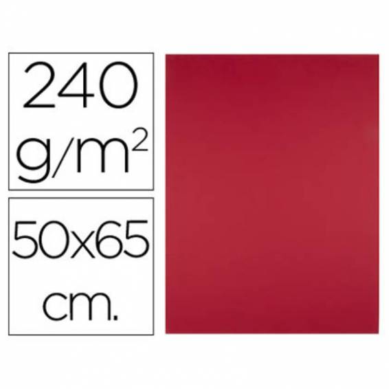 Cartulina liderpapel 50x65 cm 240g/m2 rojo navidad