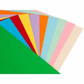 Cartulina liderpapel a4 180g/m2 10 colores surtidos paquete de 100 hojas