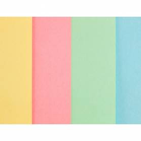 Cartulina liderpapel a4 180g/m2 4 colores surtidos paquete de 100 hojas