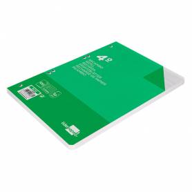 Recambio liderpapel cuarto 100 hojas 60g/m2 pauta 4ª 3.5mm con margen 6 taladros