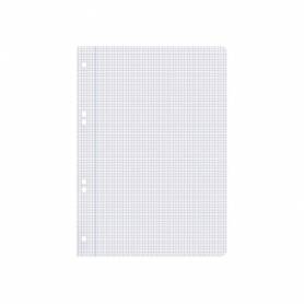 Recambio liderpapel cuarto 100 hojas 60g/m2 cuadro 4mm con margen 6 taladros