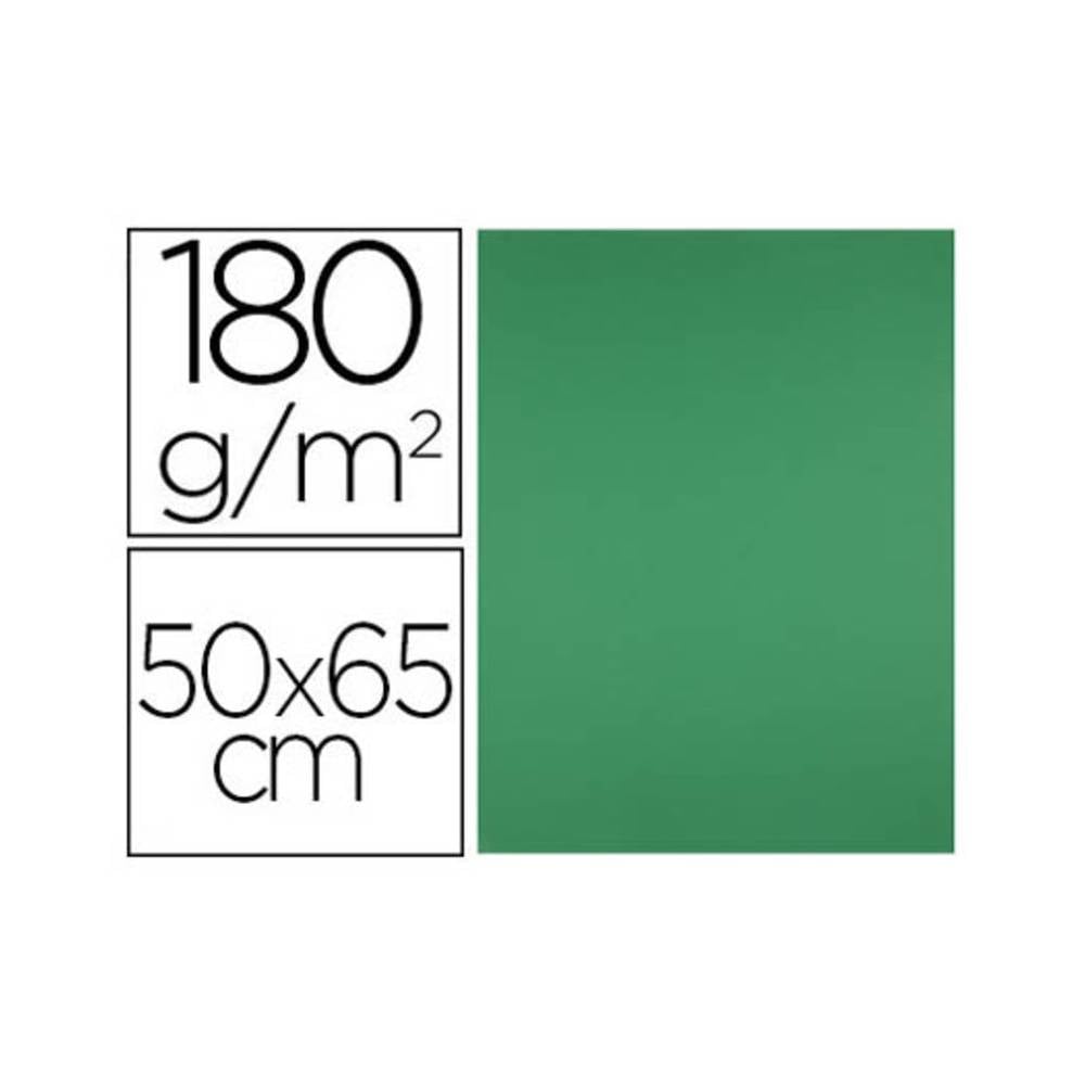 Cartulina liderpapel 50x65 cm verde navidad 180 gr unidad