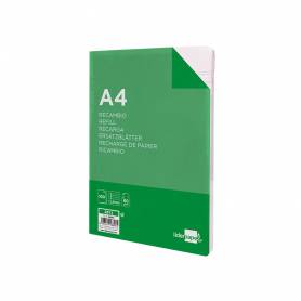 Recambio liderpapel folio 100 hojas 60g/m2 pauta 5ª 2.5mm con margen 16 taladros